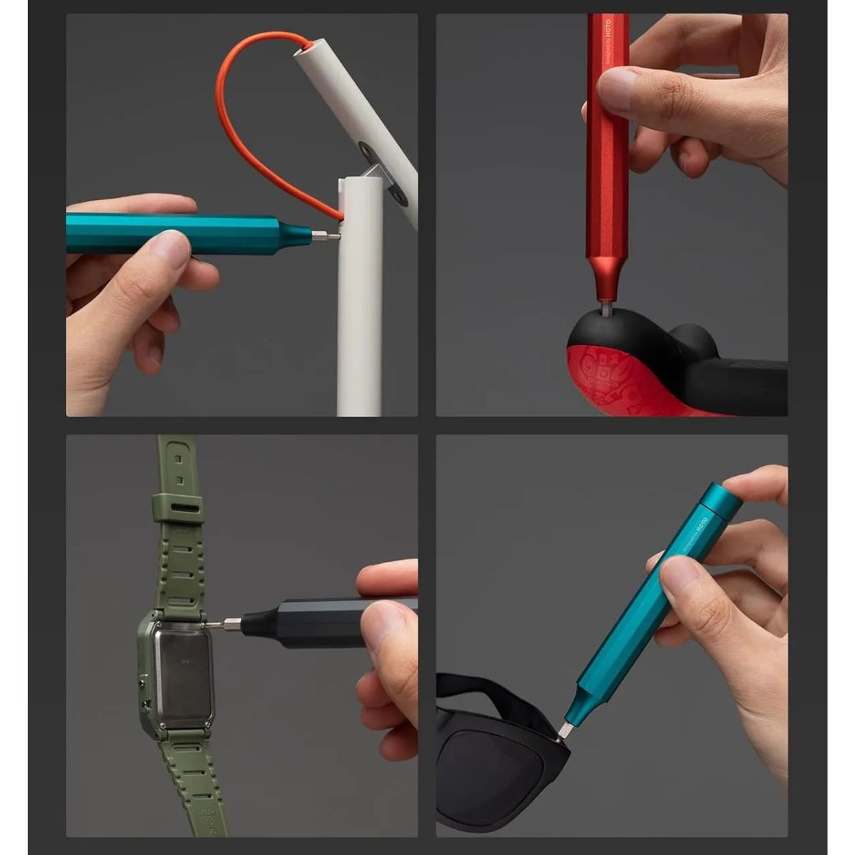 HOTO - HOTO Destornillador de Precisión 24-1 Verde + Set Corta uñas