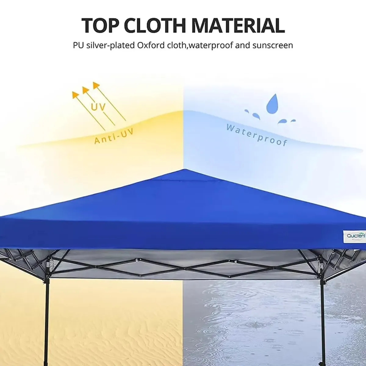 GENERICO - Lona Repuesto Proteccion Uv Toldo 3x3 Carpa Techo Impermeable