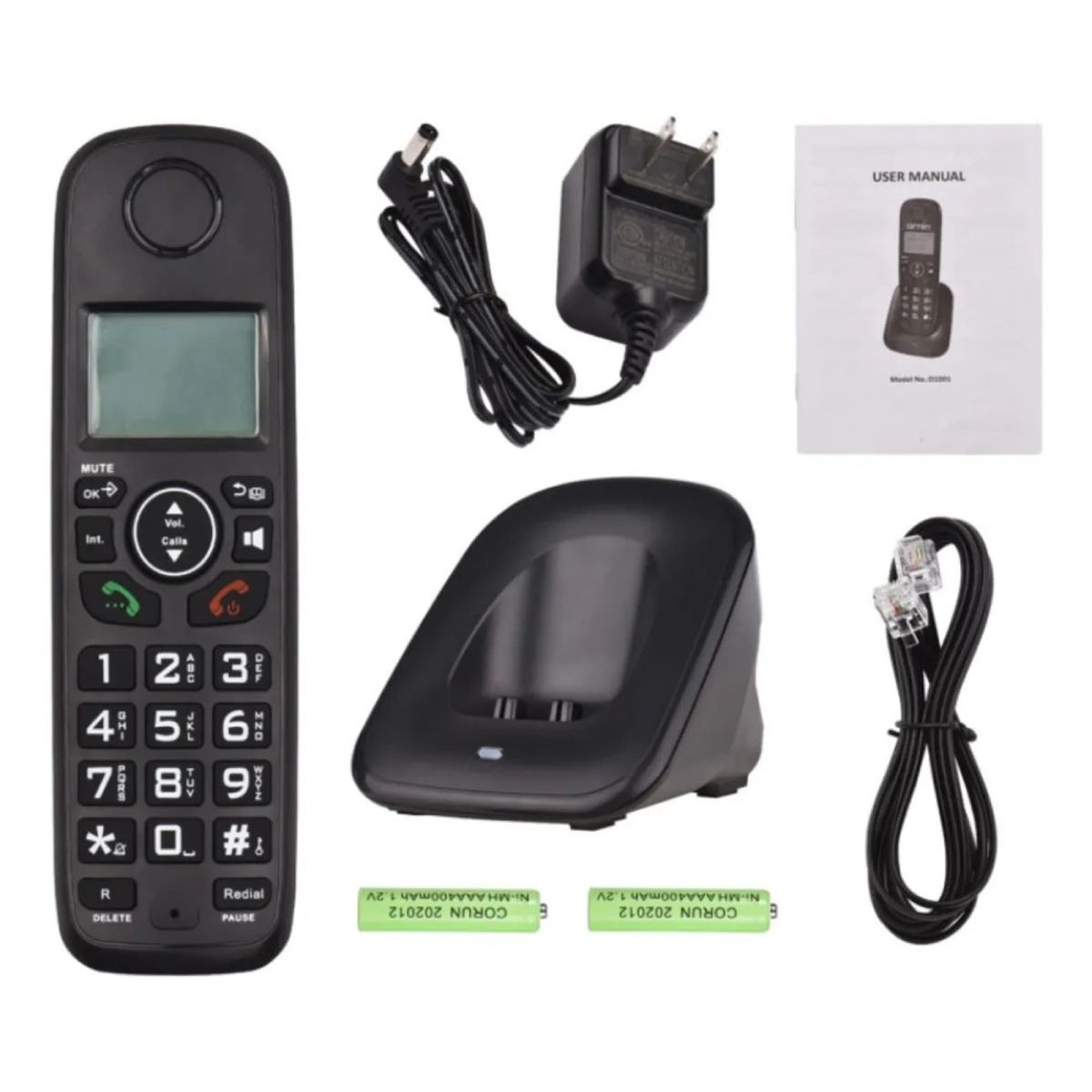 MUNDO MAGIA - Teléfono Fijos Inalámbrico Moderno De Casa Y Oficina Negro