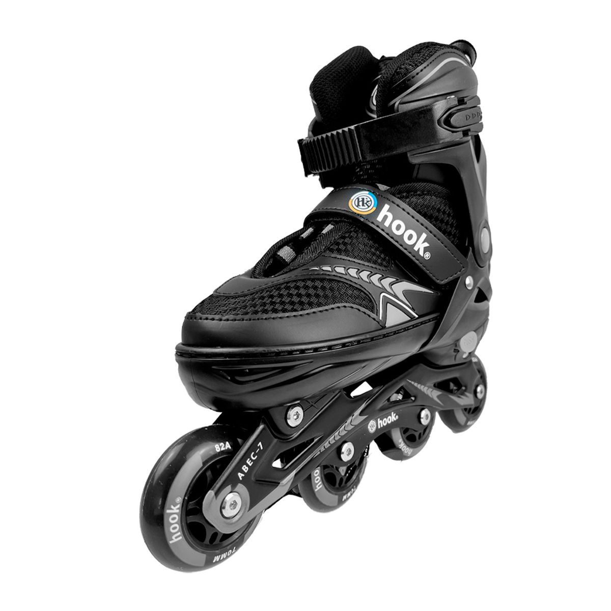 HOOK - Patines en Linea Extensibles Hook Fitness Negro M (34-37)