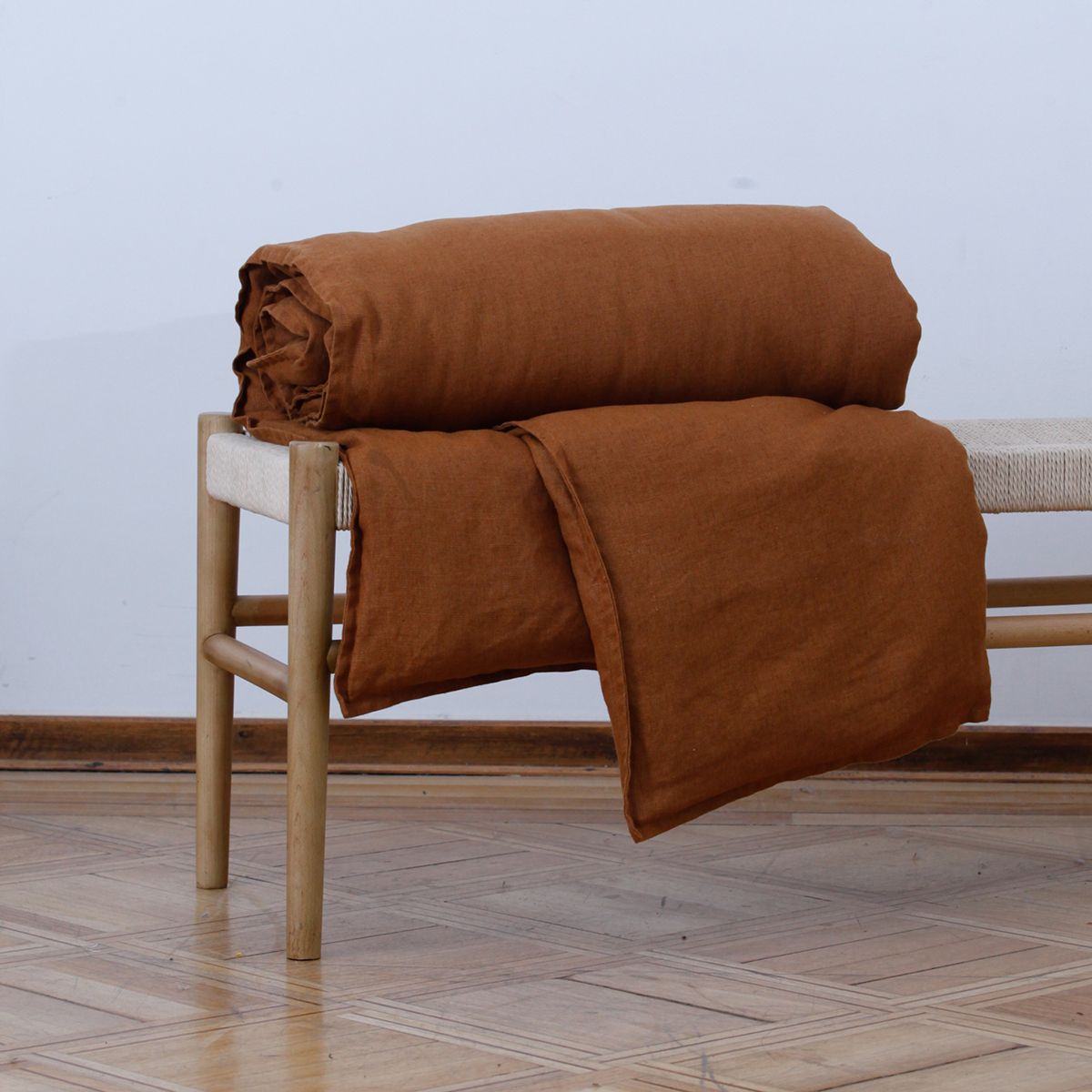 NATURALINO - Piecera Lino grueso Loa Mini - 100 x 180 cms - Cobre - Naturalino
