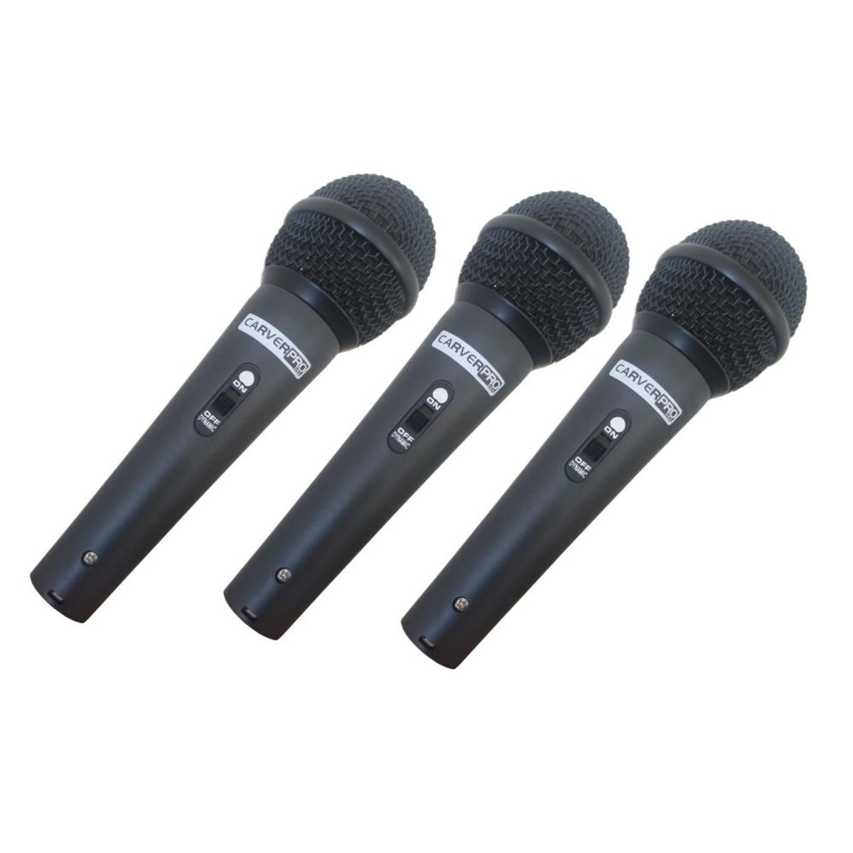 CARVERPRO - Set de 3 Microfonos Vocales CarverPro CH33-3BK