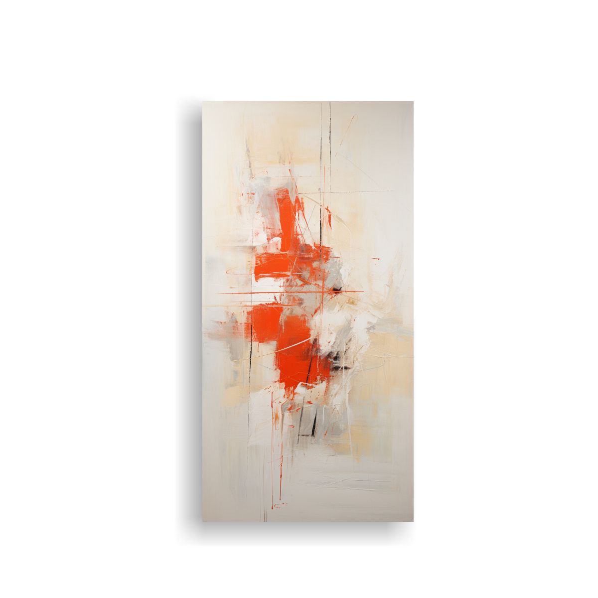 GENERICO - Pintura Acrílica Abstracta Refinada En Tablero 70x140 Cm