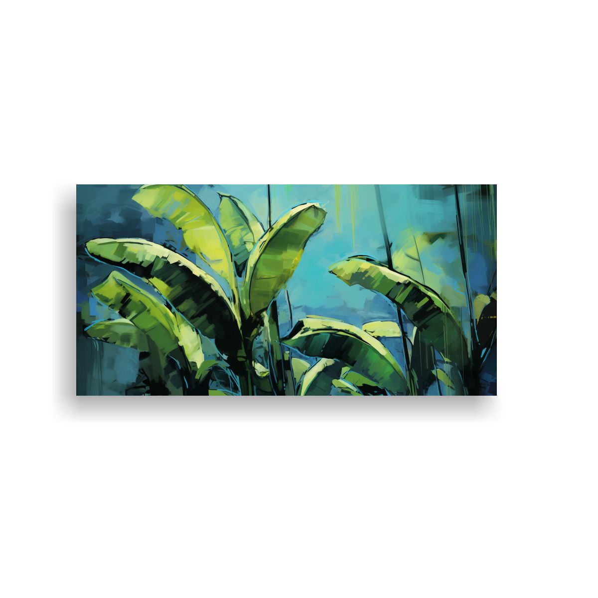 GENERICO - Pintura Decorativa Neonoir Composición Dinámica 140x70 Cm.