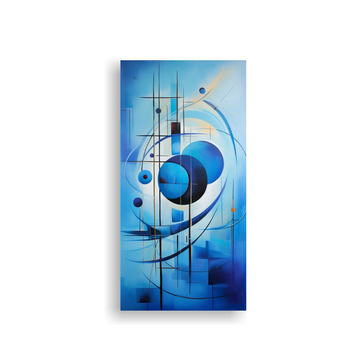 GENERICO - Cuadro Inspirador Colorido Pintura Abstracta Azul 70x140 Cm