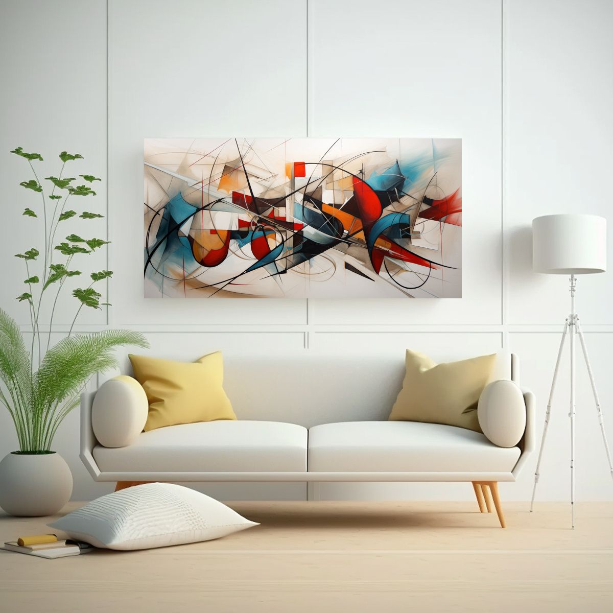 GENERICO - Cuadros Abstractos Modernos Con Encantadora 120x60 Cm.