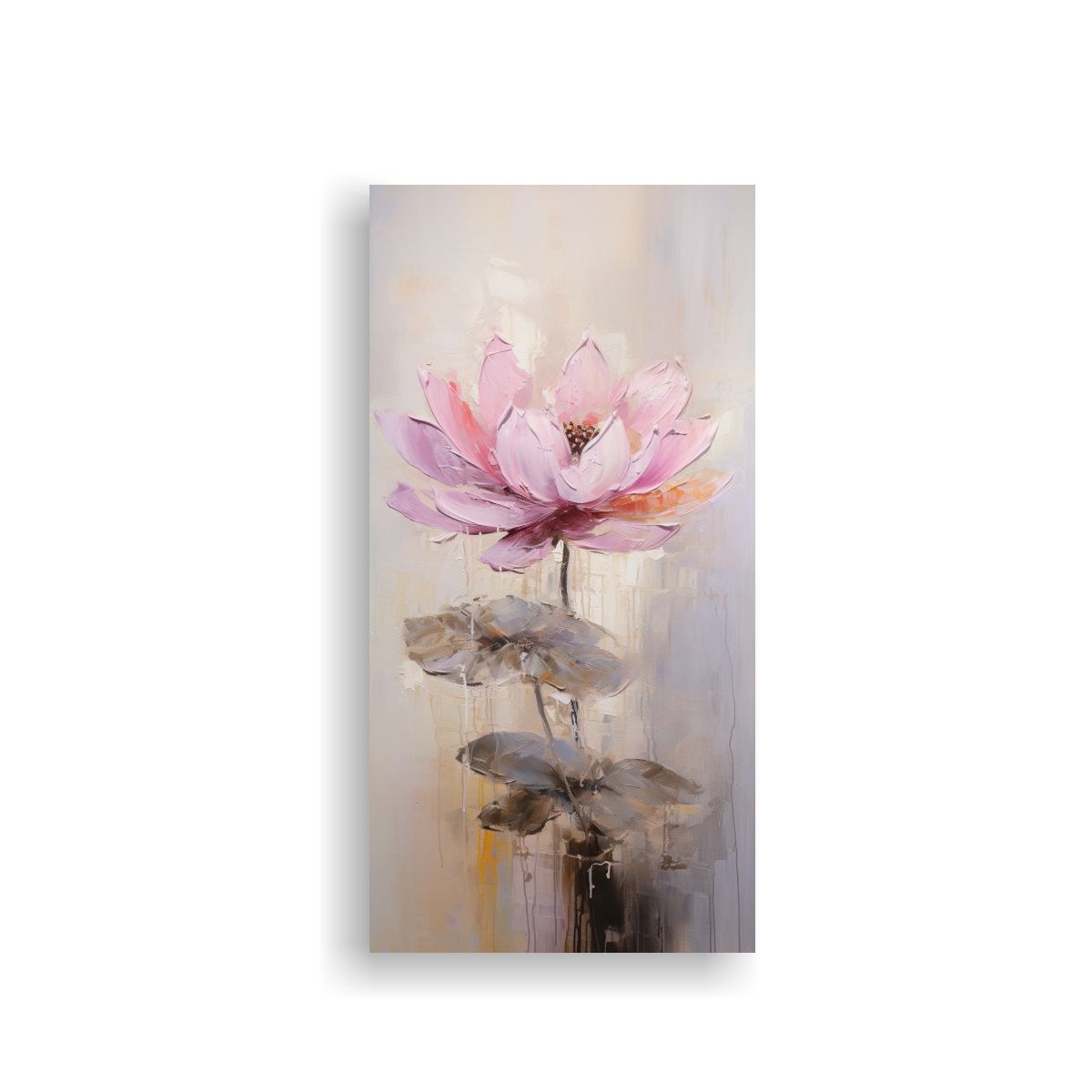 GENERICO - Pintura En Lienzo De Loto Rosa Estilo Patrón 70x140 Cm