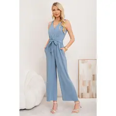 LIKE SHOP - Enterito Semi Formal Casual Calidad Premium Espalda Macramé 3388