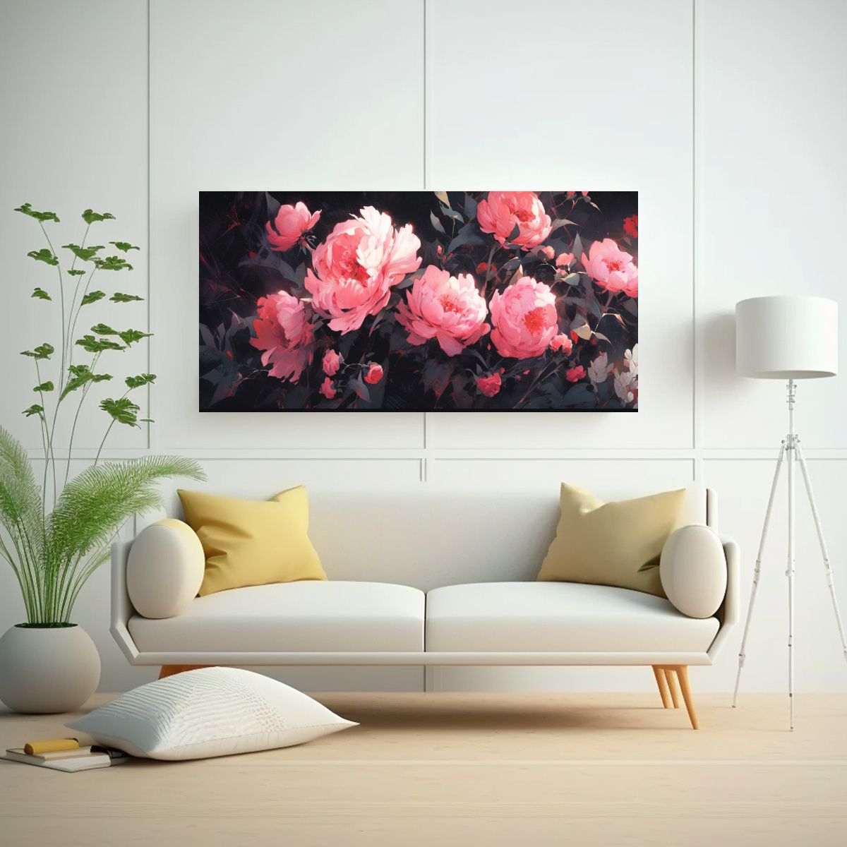 GENERICO - Impresión De Arte Floral En Lienzo Para 120x60 Cm.