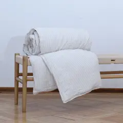 NATURALINO - Piecera Lino Loa XL - 240x100 cms - Lineas Beige -