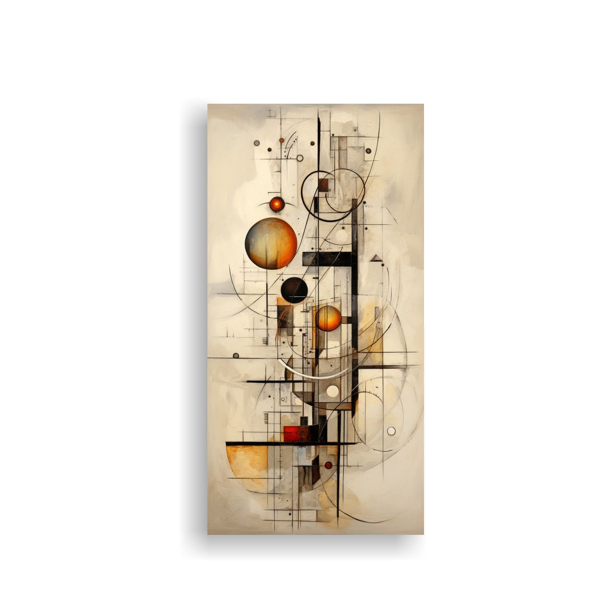 GENERICO - Lienzo Vintage Cuadros Abstractos En Fondo Blanco 70x140 Cm