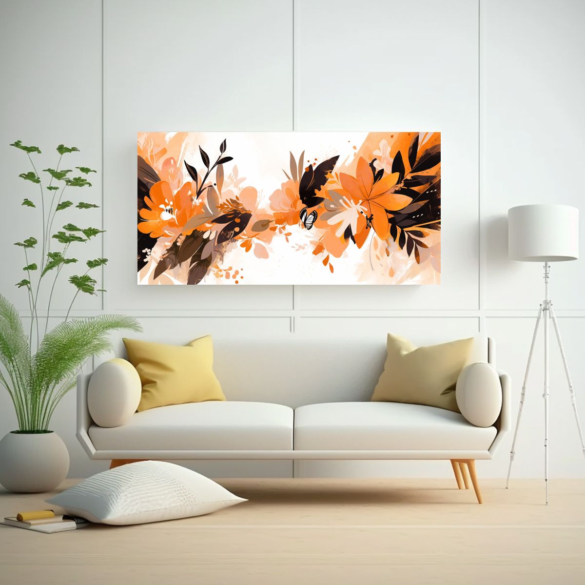 GENERICO - Pintura Decorativa Horizontal Con Motivos 120x60 Cm