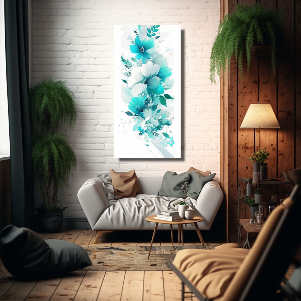 GENERICO - Cuadro De Estética Creativa En Blanco Y 70x140 Cm