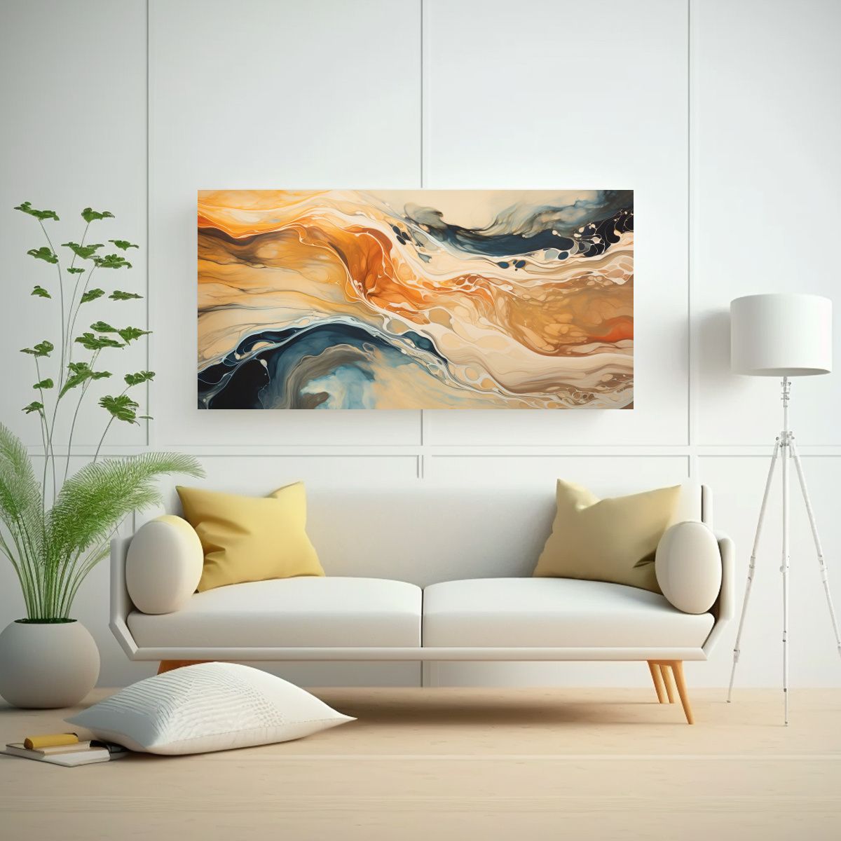 GENERICO - Pinturas Abstractas Exclusivas Inspiradas En 140x70 Cm