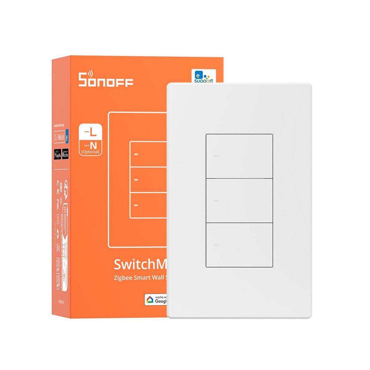 SONOFF - Interruptor Zigbee S Neutro Sonoff SwitchMan ZBM5 3 Canales
