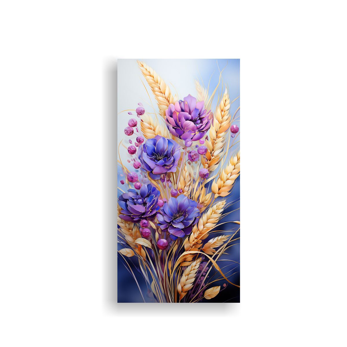 GENERICO - Cuadro Lienzo Diseño Armonía Cromática Granos 70x140 Cm