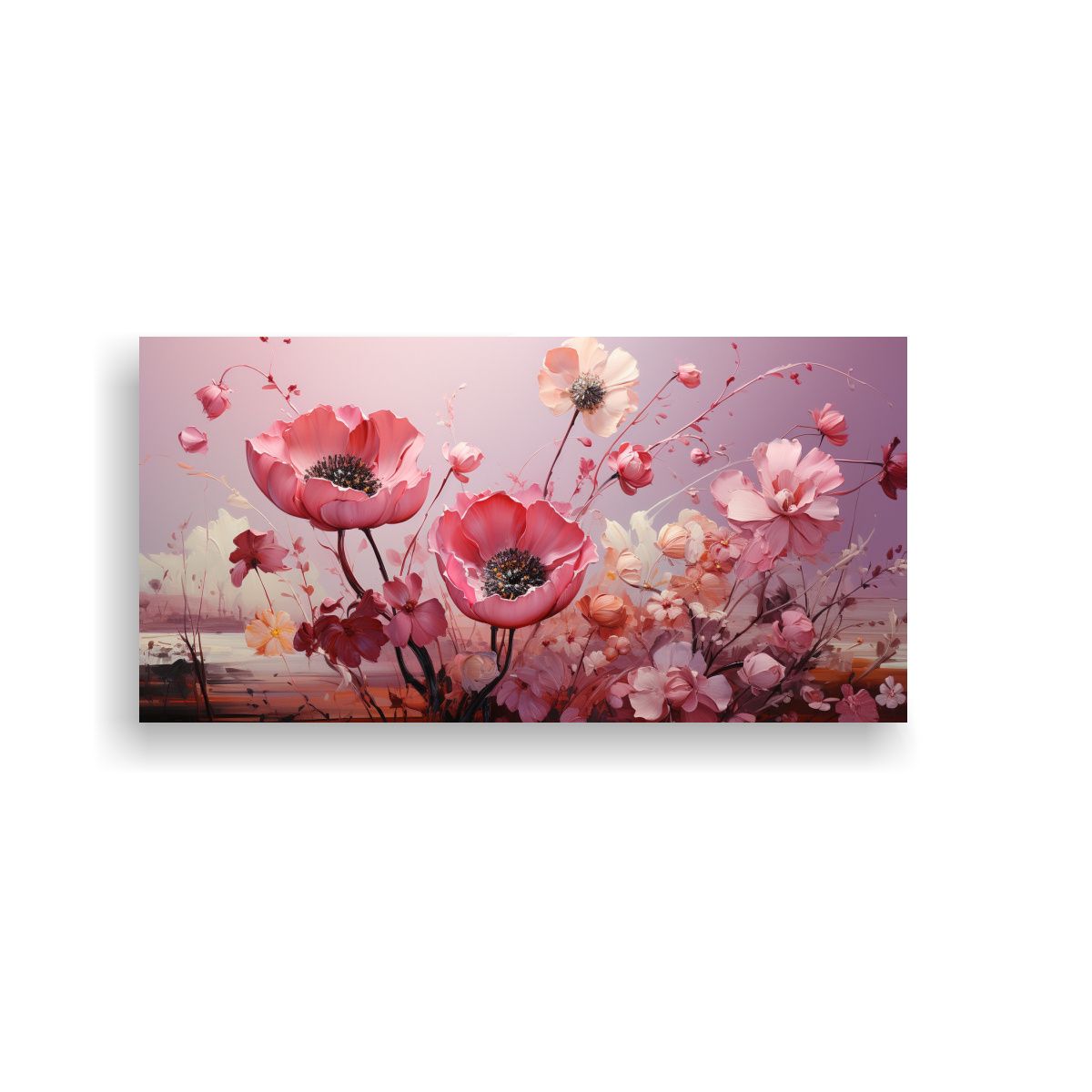 GENERICO - Collage De Sobres Rosados Y Pinturas Decorativas 120x60 Cm