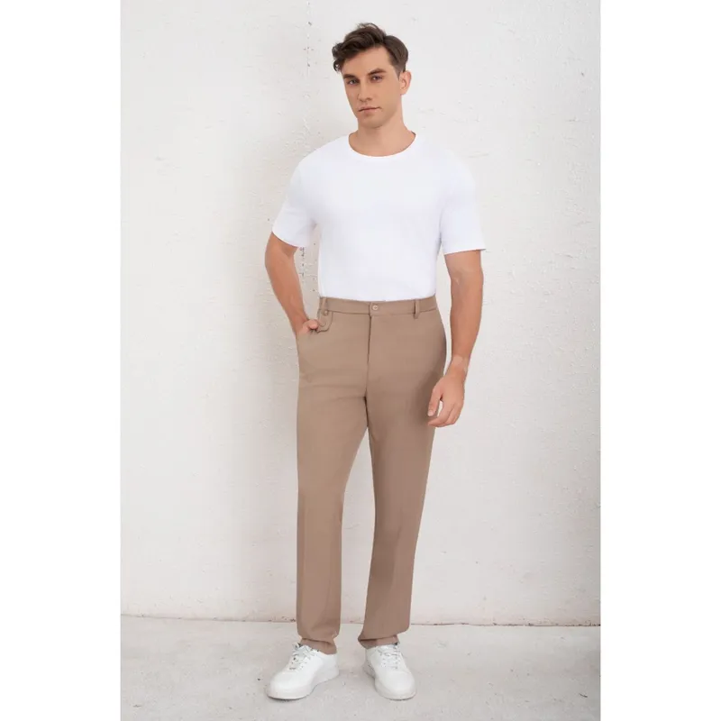 MPROPIA - Pantalon De Vestir Clasico Hombre Formal Recto Boton 6010