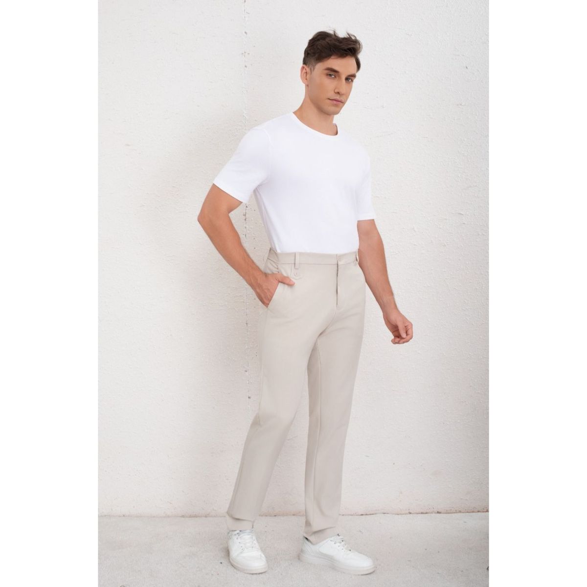 LIKE SHOP - Pantalon De Vestir Clasico Hombre Formal Recto Boton 6010