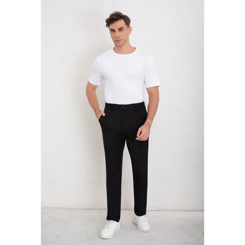 MPROPIA - Pantalon De Vestir Clasico Hombre Formal Recto Boton 6010