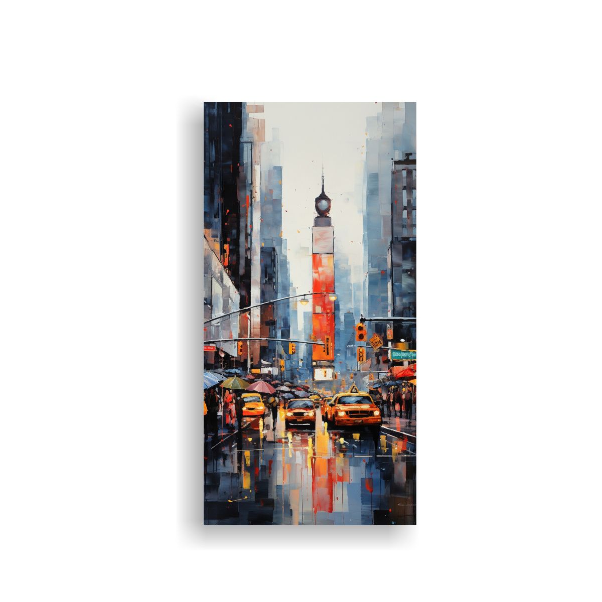 GENERICO - Cuadro Abstracto Esquema Nueva York En Lienzo 70x140 Cm