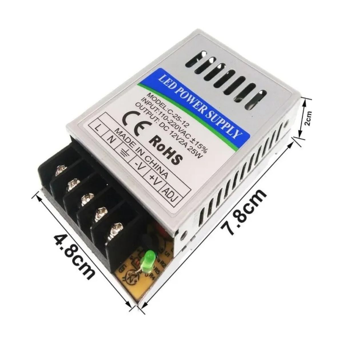 GENERICO - 3 Fuentes de Poder 12V 2A 25W IP20
