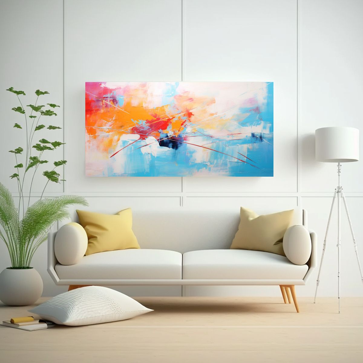 GENERICO - Pinturas Decorativas Abstractas Modernas Con 120x60 Cm.