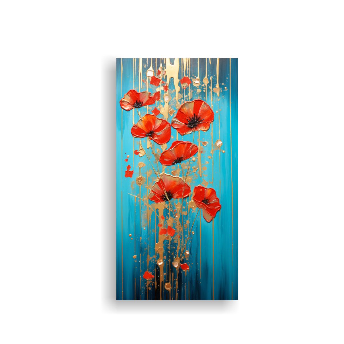 GENERICO - Arte De Pared Rojo Y Dorado Para Cocina En El 70x140 Cm