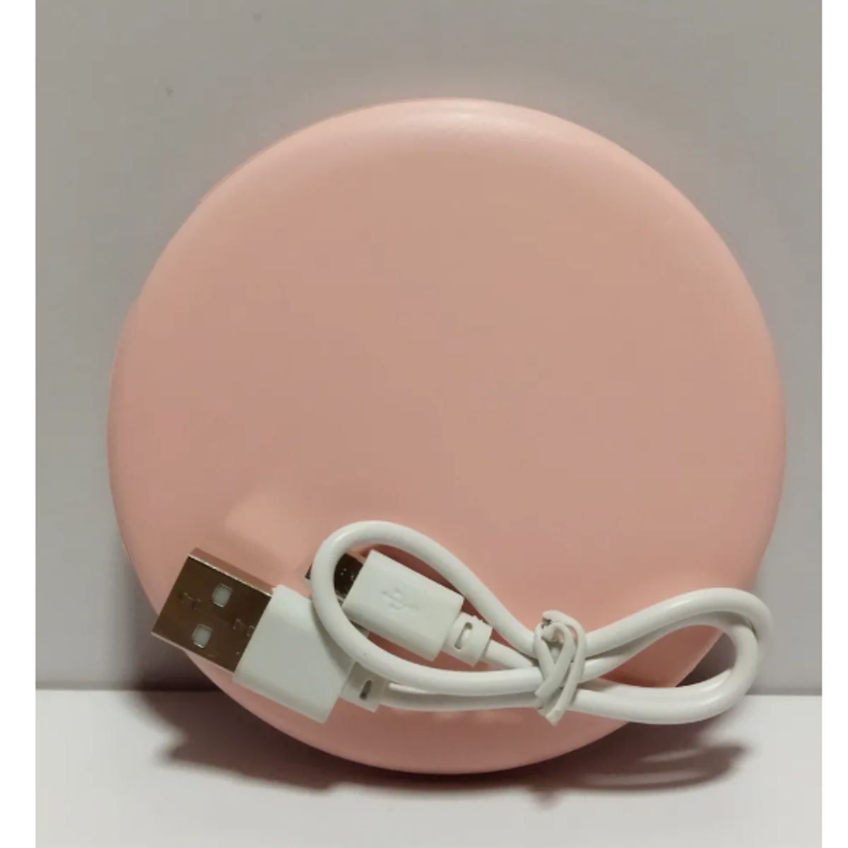 GENERICO - Espejo De Maquillaje Portátil Con Luz Cable Usb Y Micro Usb Rosa