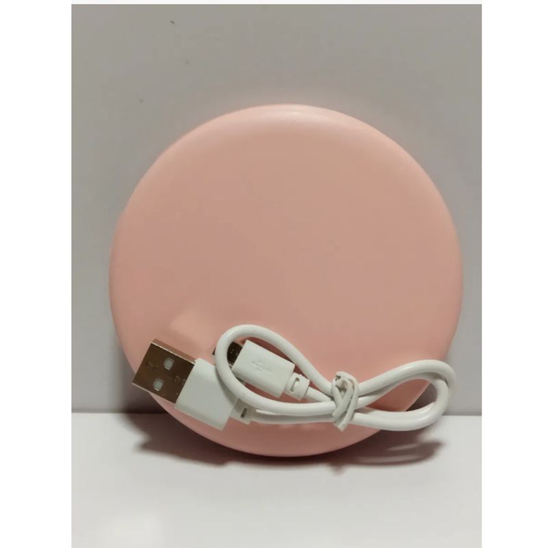 GENERICO - Espejo De Maquillaje Portátil Con Luz Cable Usb Y Micro Usb Rosa
