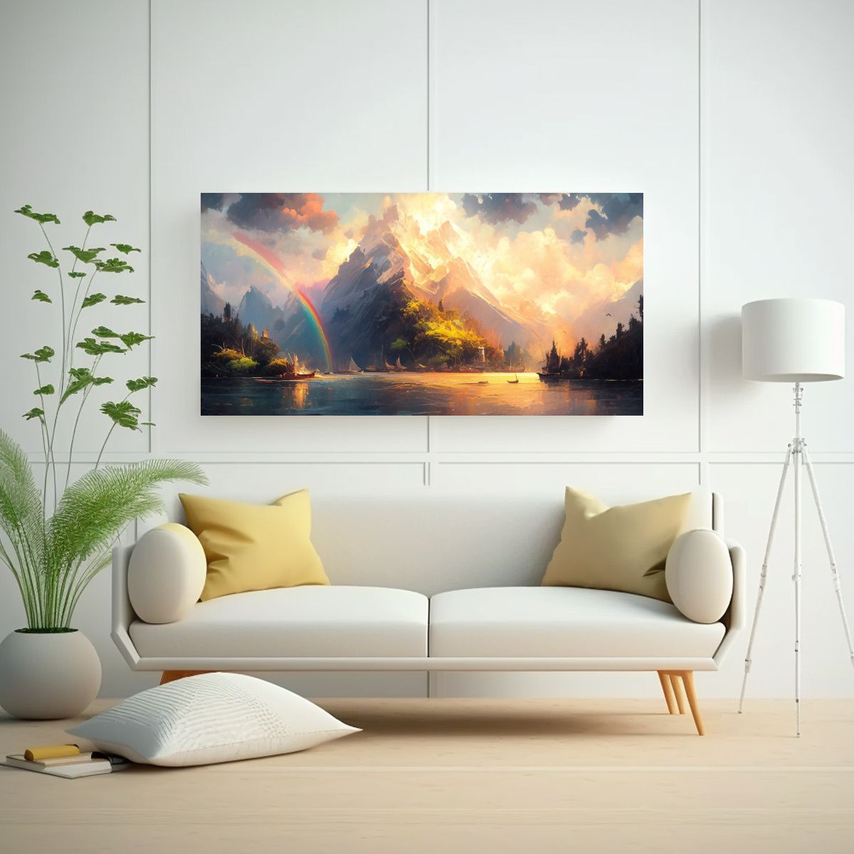 GENERICO - Pinturas Decorativas Modernas De Canva En Colores 140x70 Cm.