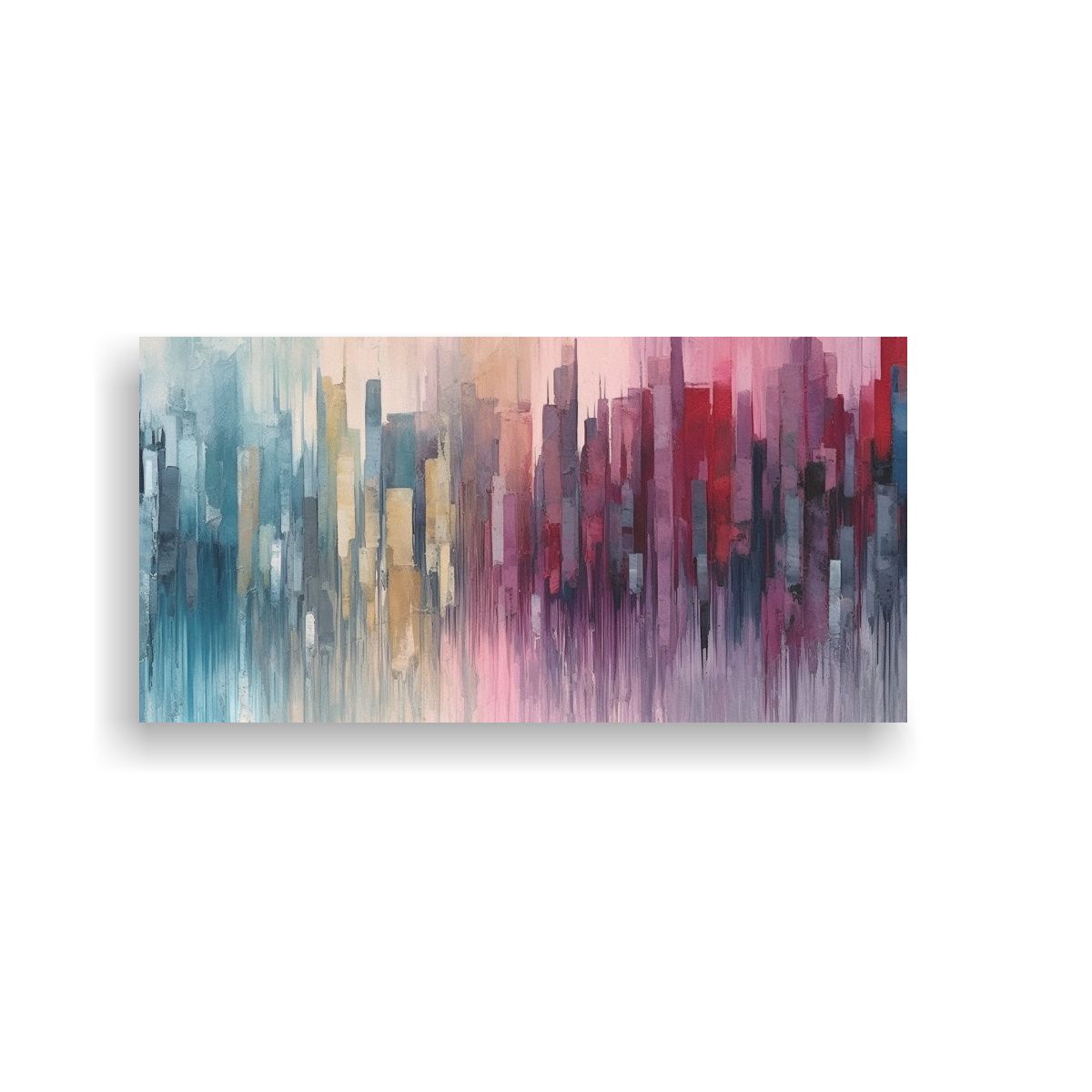 GENERICO - Pintura En Bastidor Gouache Texturizada 120x60 Cm