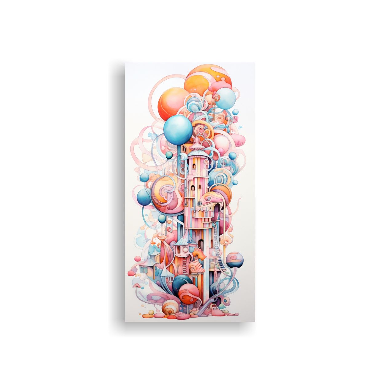 GENERICO - Cuadro Dibujo Calma Acuarela Línea Continua 70x140 Cm