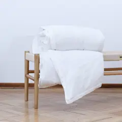 NATURALINO - Piecera Lino Grueso Loa XL - 240x100 cms - Blanco -