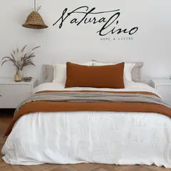 NATURALINO - Piecera Lino Grueso Loa XL - 240x100 cms - Cobre -