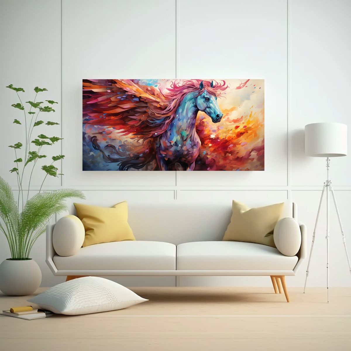 GENERICO - Pintura Horizontal Duradera Estilo Acuarela 120x60 Cm