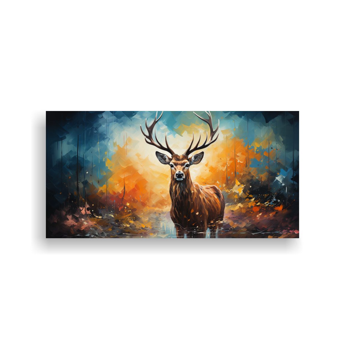 GENERICO - Cuadro Moderno Sensibilidad Artística Pintura Al 140x70 Cm