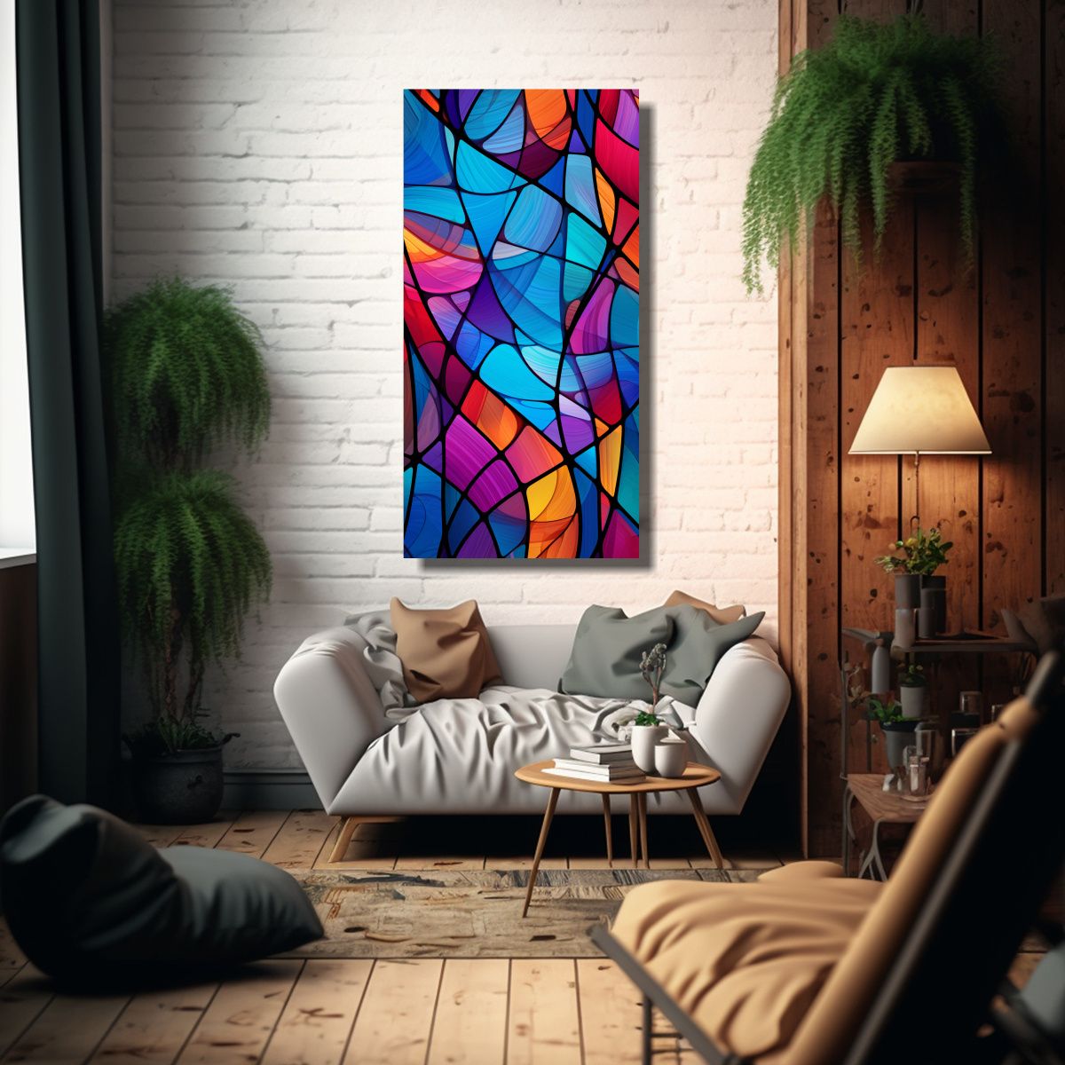 GENERICO - Cuadro De Tela Estilo Galería Con Composición 70x140 Cm