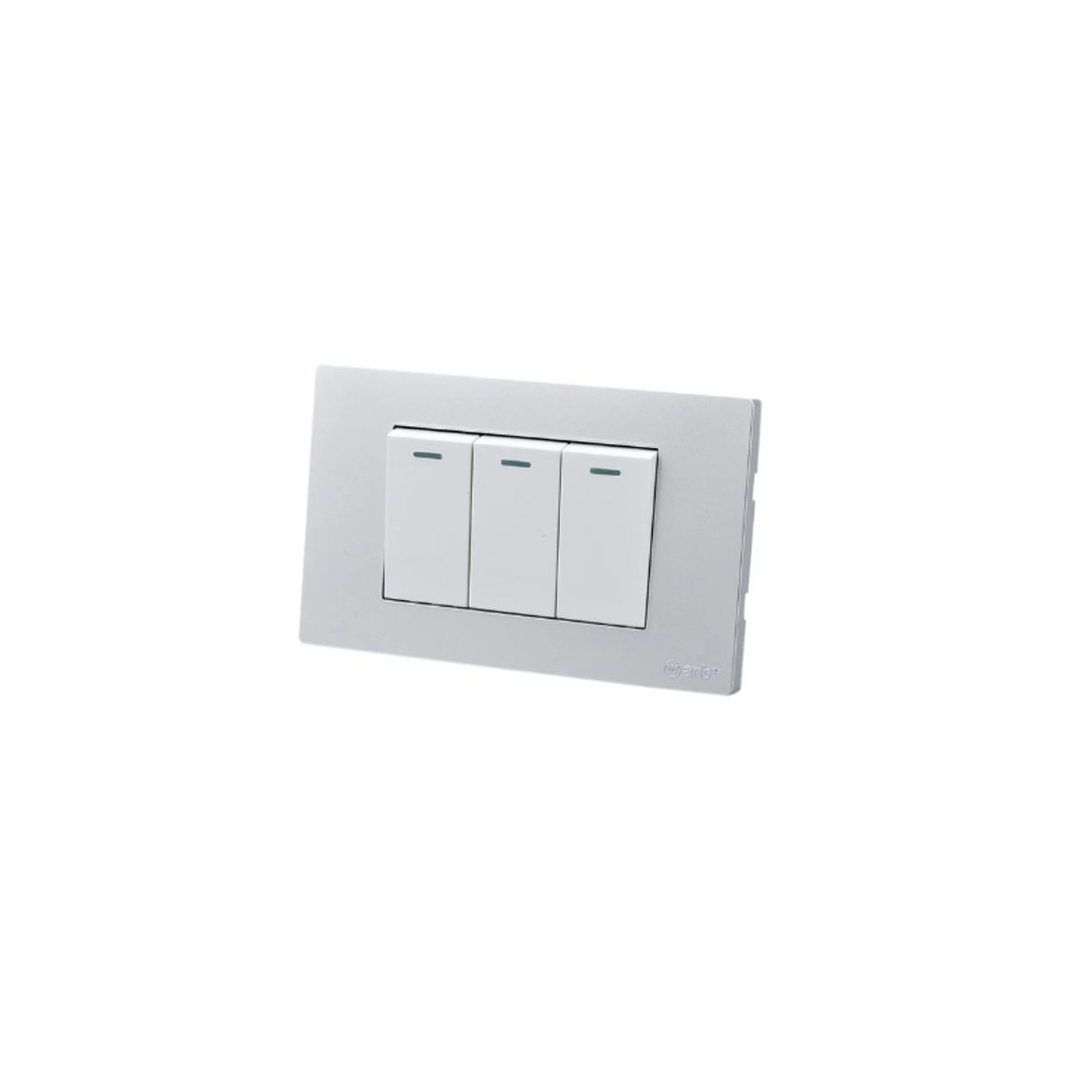 WANT - PACK 5 INTERRUPTOR TRIPLE METALICO 912 16A BLANCO