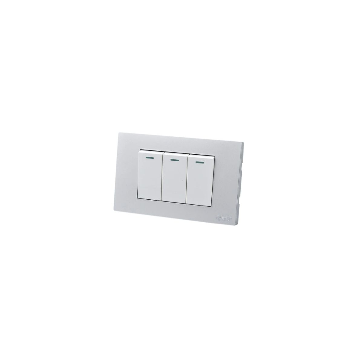 WANT - PACK 5 INTERRUPTOR TRIPLE METALICO 912 16A BLANCO