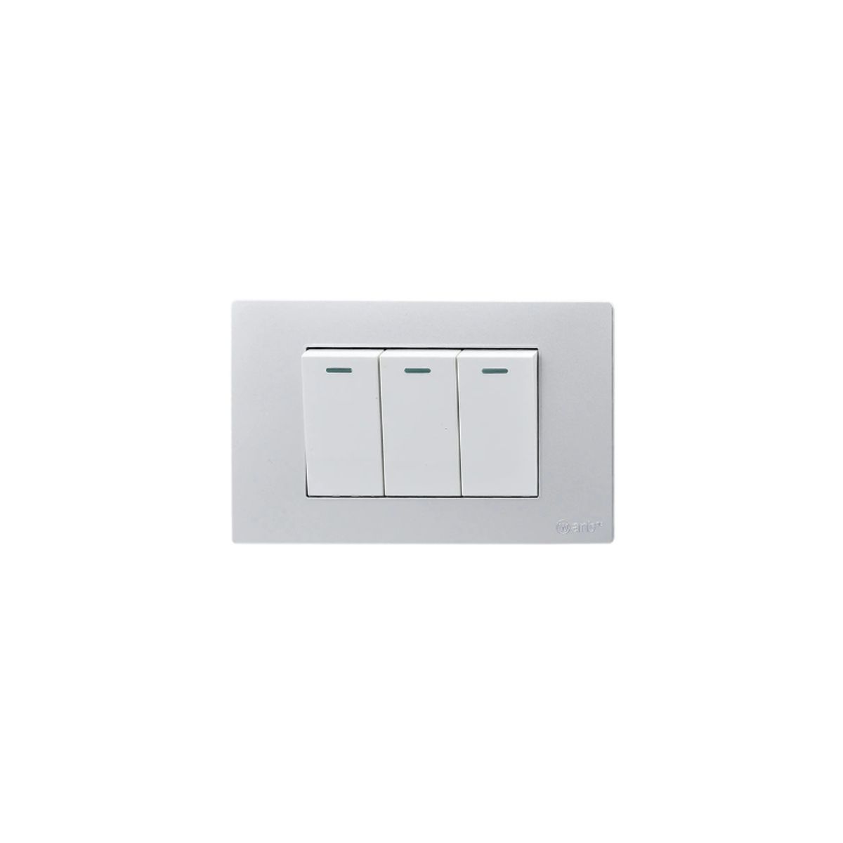 WANT - PACK 5 INTERRUPTOR TRIPLE METALICO 912 16A BLANCO
