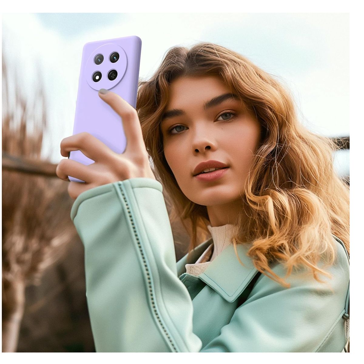 JOIGO - Carcasa Funda Para Honor Magic 7 Lite Goma Lila