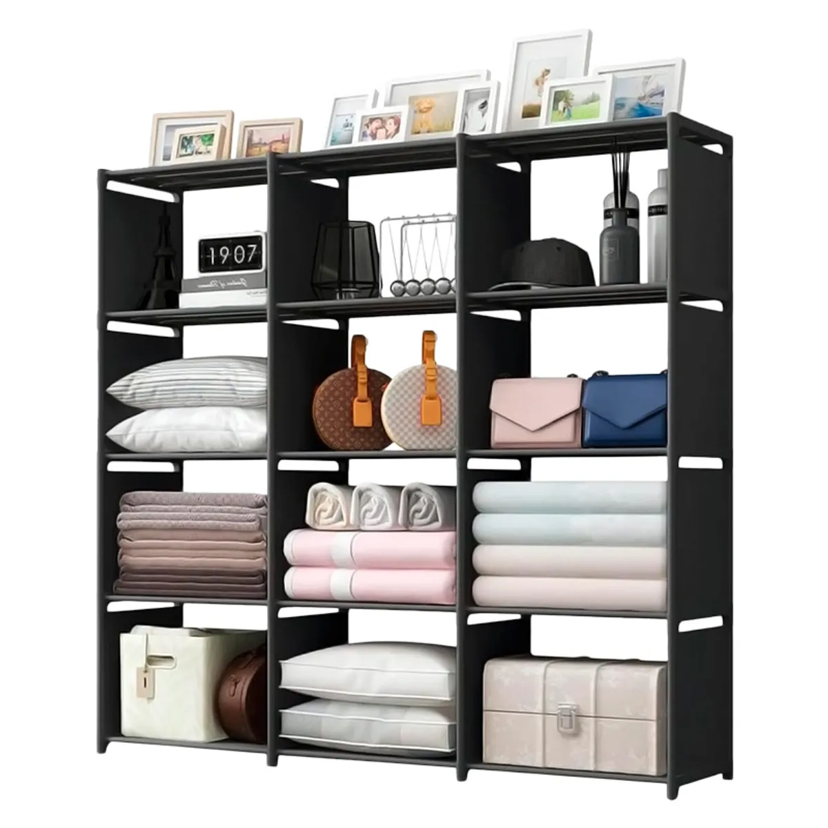 DECOTEAM - Estantería Multiuso DecoTeam 12 Compartimientos 130x42x170