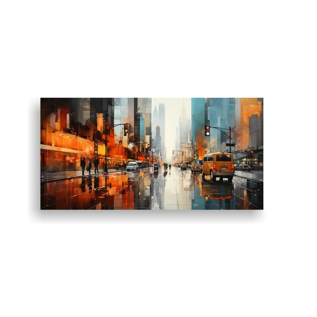 GENERICO - Pintura De Edificios Junto Al Agua Arte De Pared 140x70 Cm