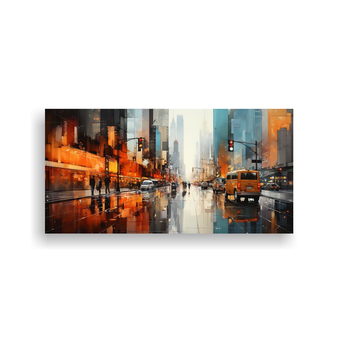 GENERICO - Pintura De Edificios Junto Al Agua Arte De Pared 140x70 Cm