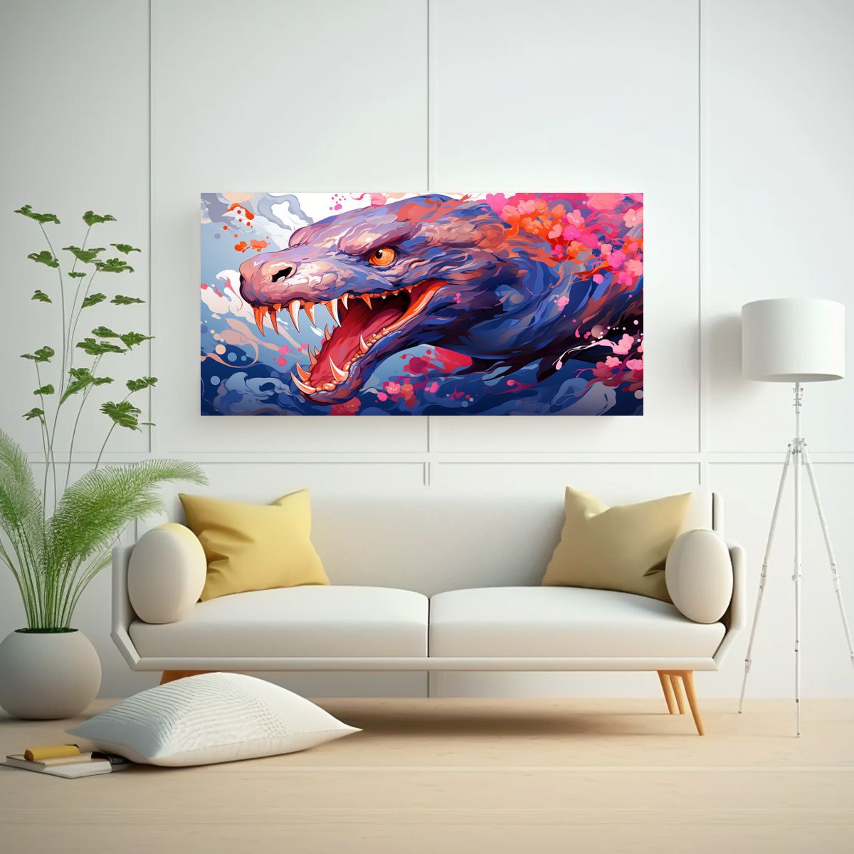 GENERICO - Cuadros Exclusivos De Eels En Tonos Rubor Y Azul 120x60 Cm