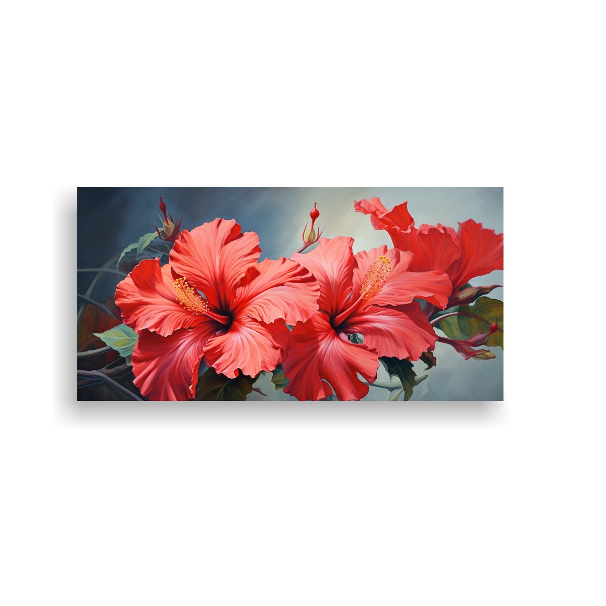 GENERICO - Exposición Acuarela De Arte Floral Pintura 140x70 Cm.