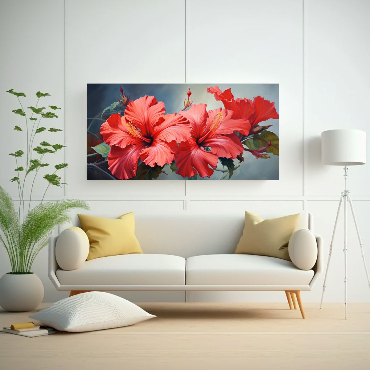 GENERICO - Exposición Acuarela De Arte Floral Pintura 140x70 Cm.