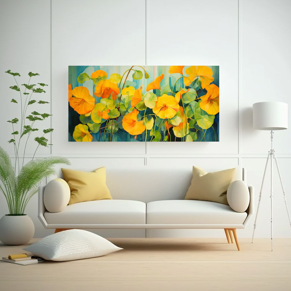 GENERICO - Pintura Abstracta Detallada En Estilo óleo De 140x70 Cm