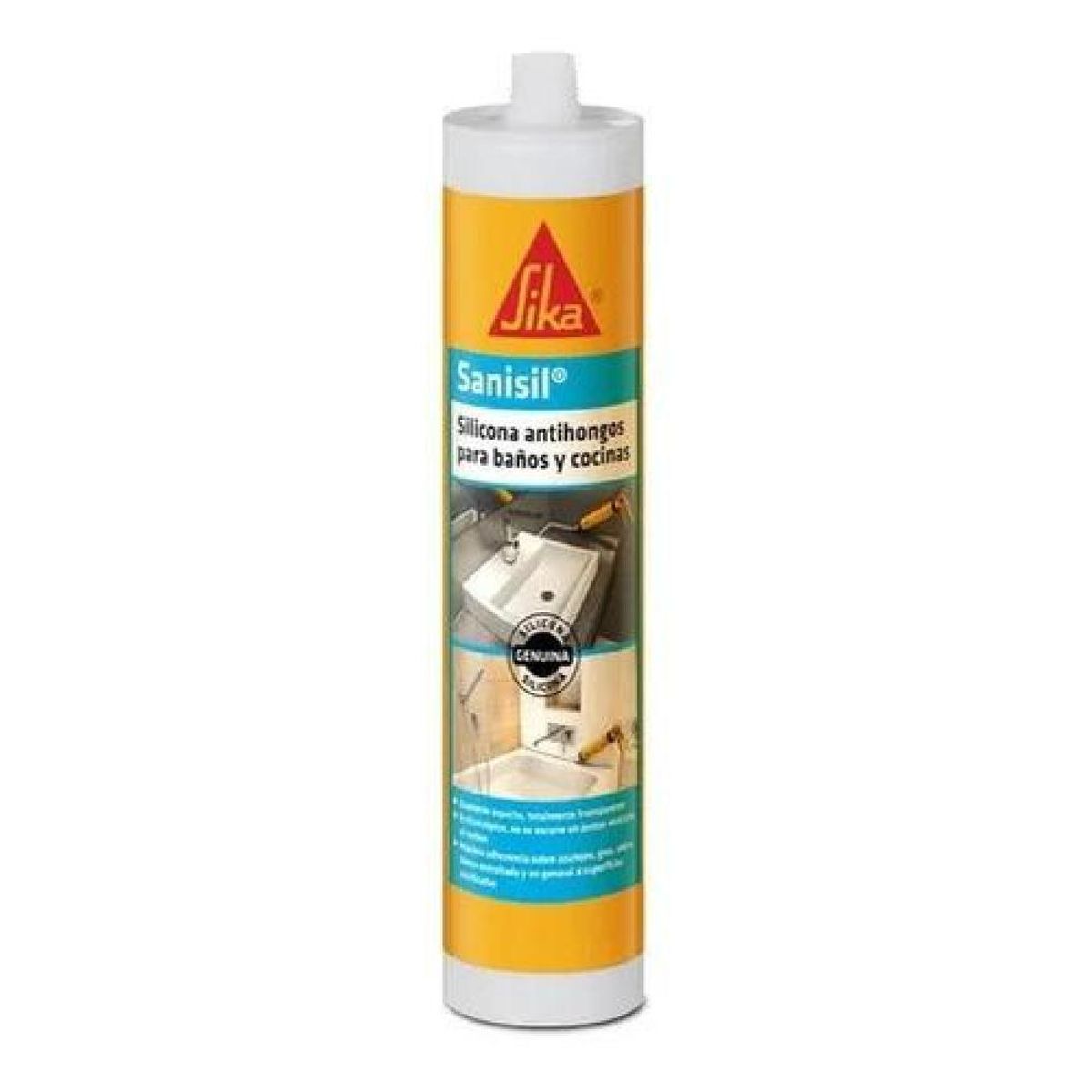 SIKA - Silicona Transparente Para Baño Y Cocina Antihong 280ml Sika